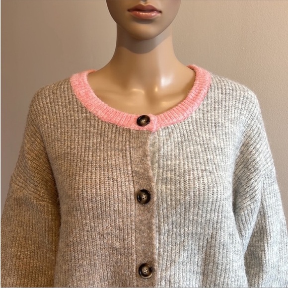 Anthropologie Knit Long Sleeve Button Down Sweater Cardigan Size L - Picture 4 of 12